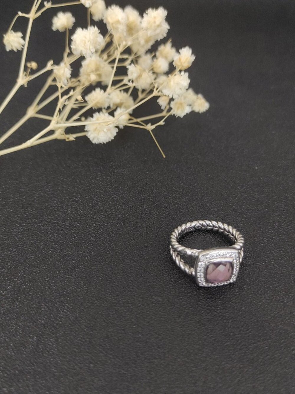 David Yurman 925 Silver Ring with Original Pouch